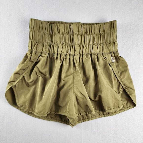 Free People FP Movement The Way Home Shorts Olive Green Workout Beach sz Small‎ - Picture 2 of 11